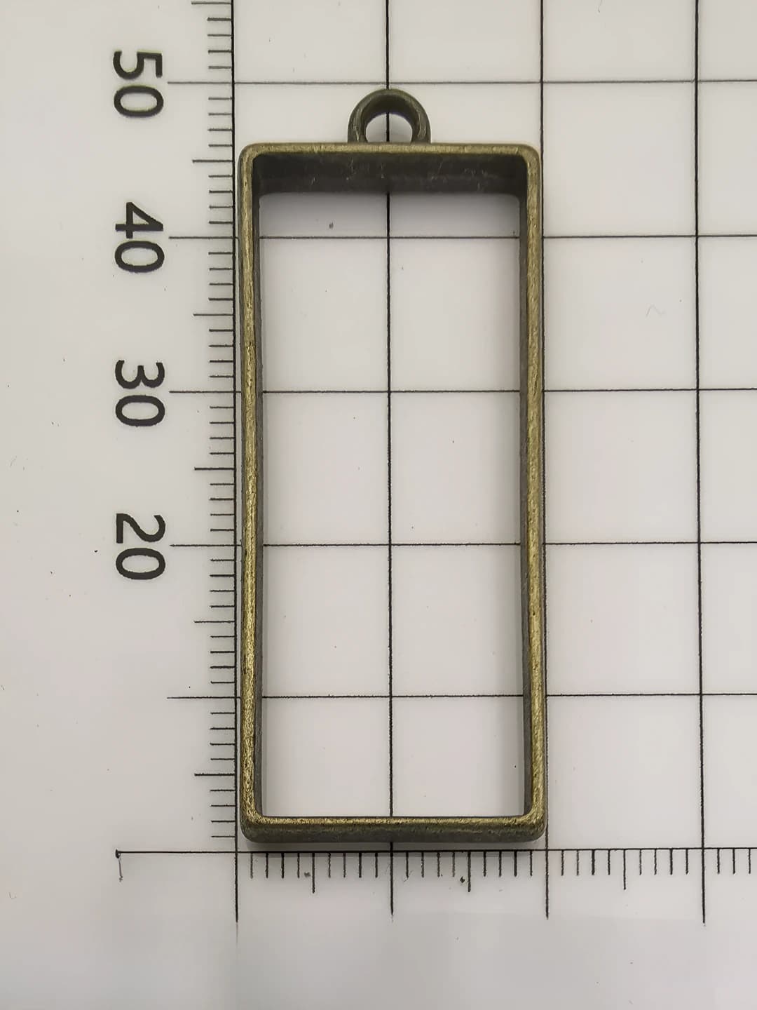 Древний бирюзовый большой прямоугольник 20x45mm