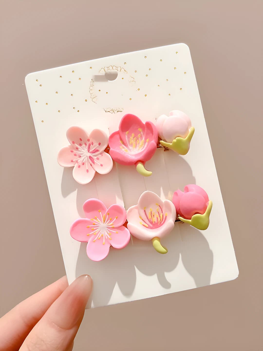 4# Pink tricolor 2 pcs 5cm