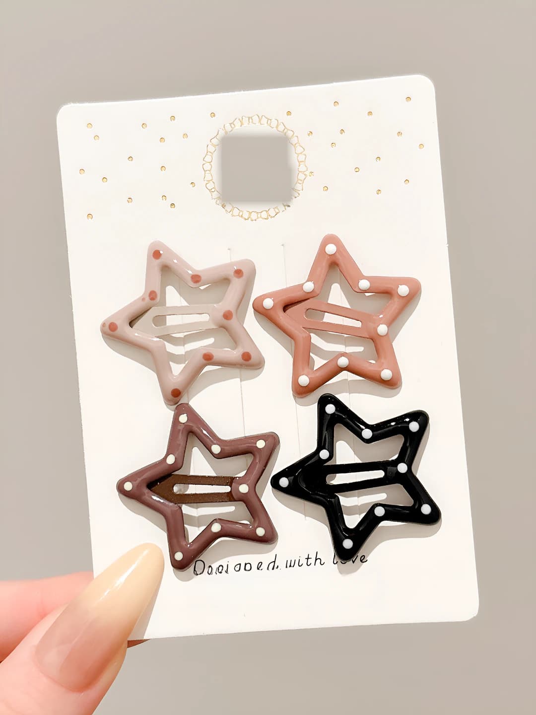 Five-pointed star, 4 pcs, ~3 cm