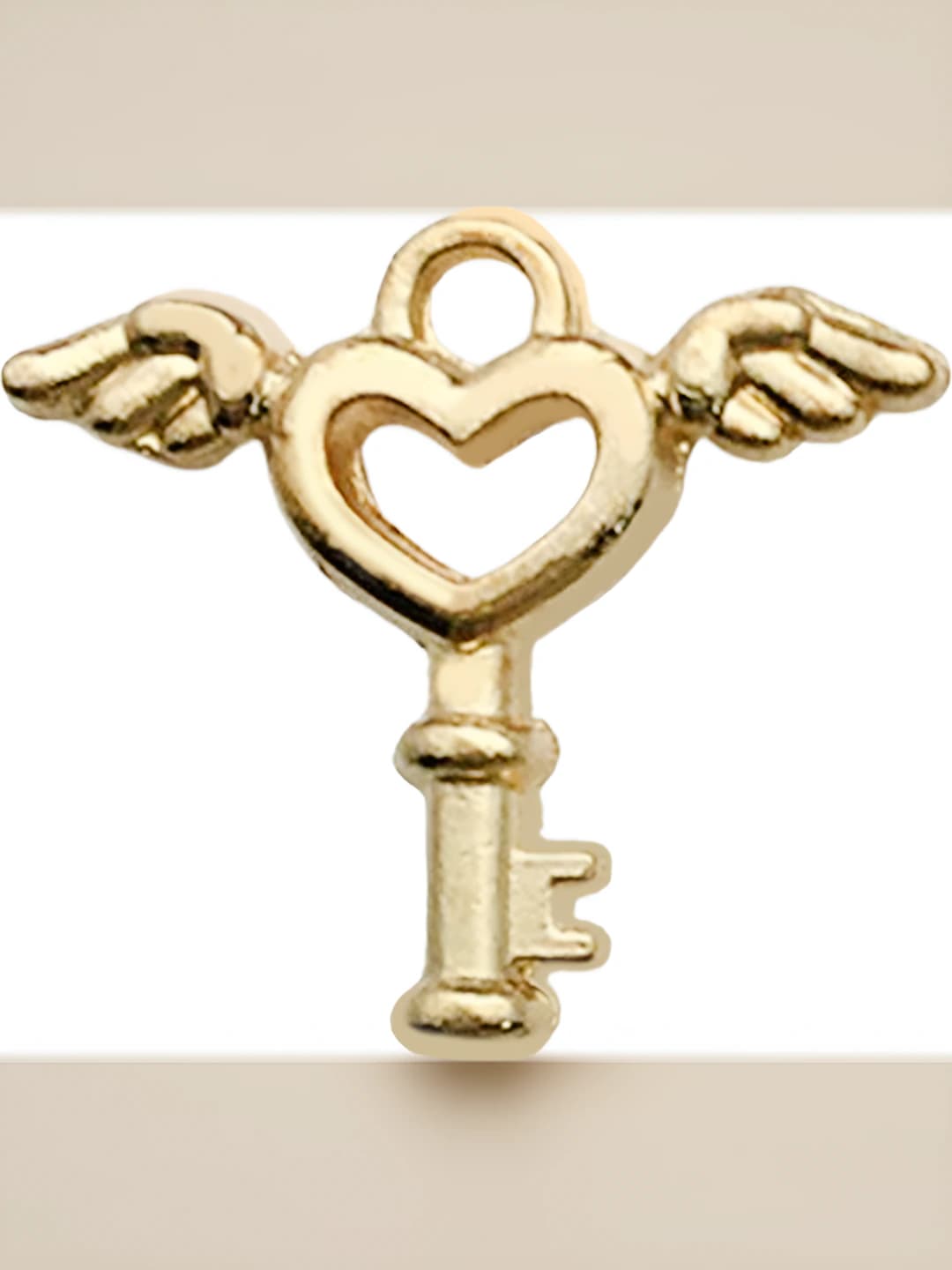 1 pc Heart wings key 15x14mm-0.6g-18321