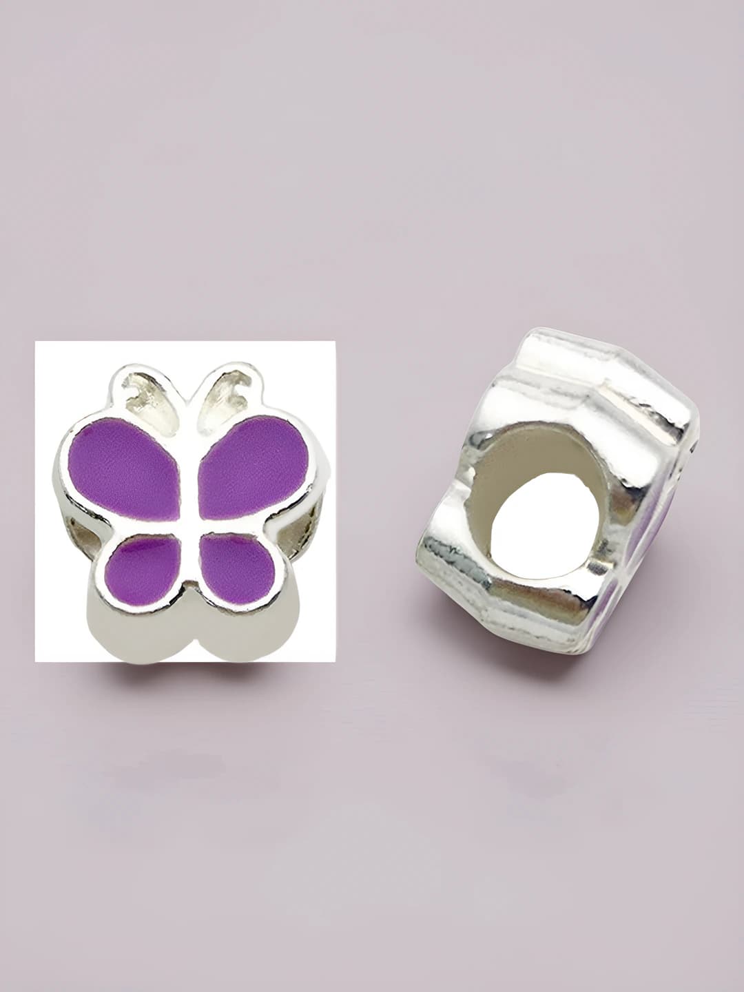 1 шт. Бабочка, бусина с большим отверстием, 10mm, 1.8g, отв 4