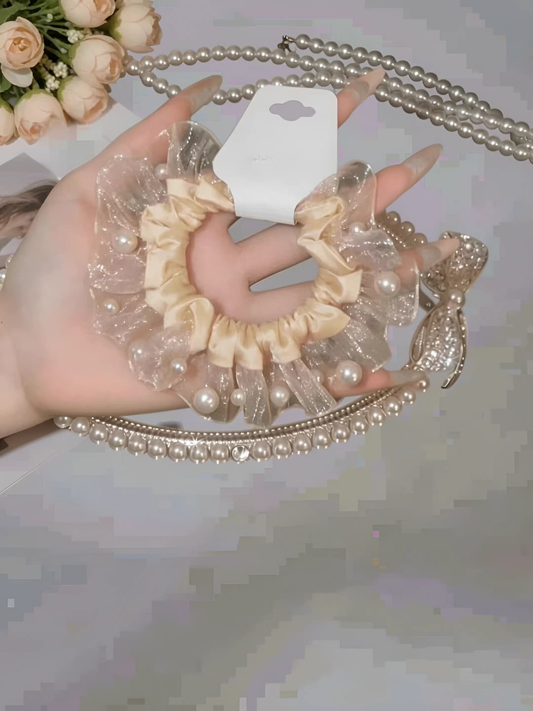 Champagne, beaded