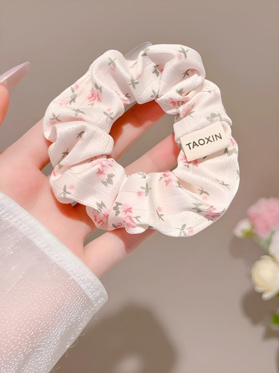 Pink, floral, 11 cm