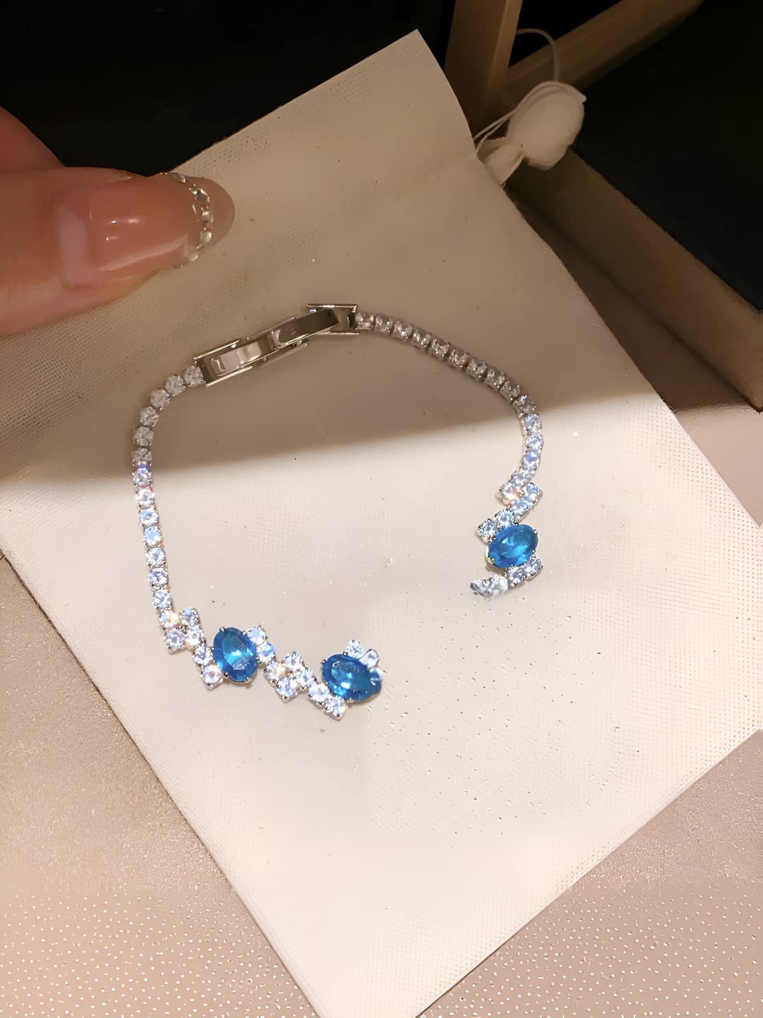 51# Bracelet - silver - blue