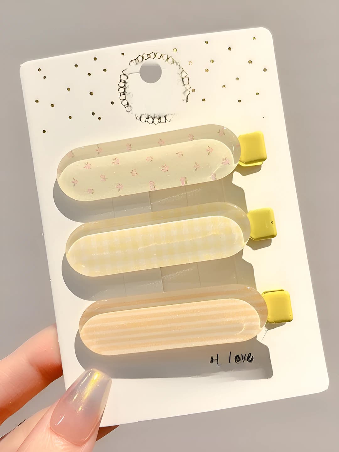 Yellow jelly 3 pcs 6 cm