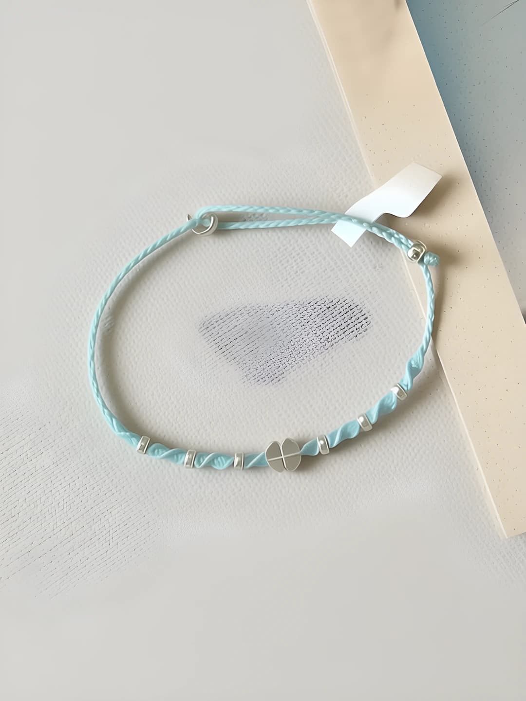 Плетёный шнур с клевером (Синий)
