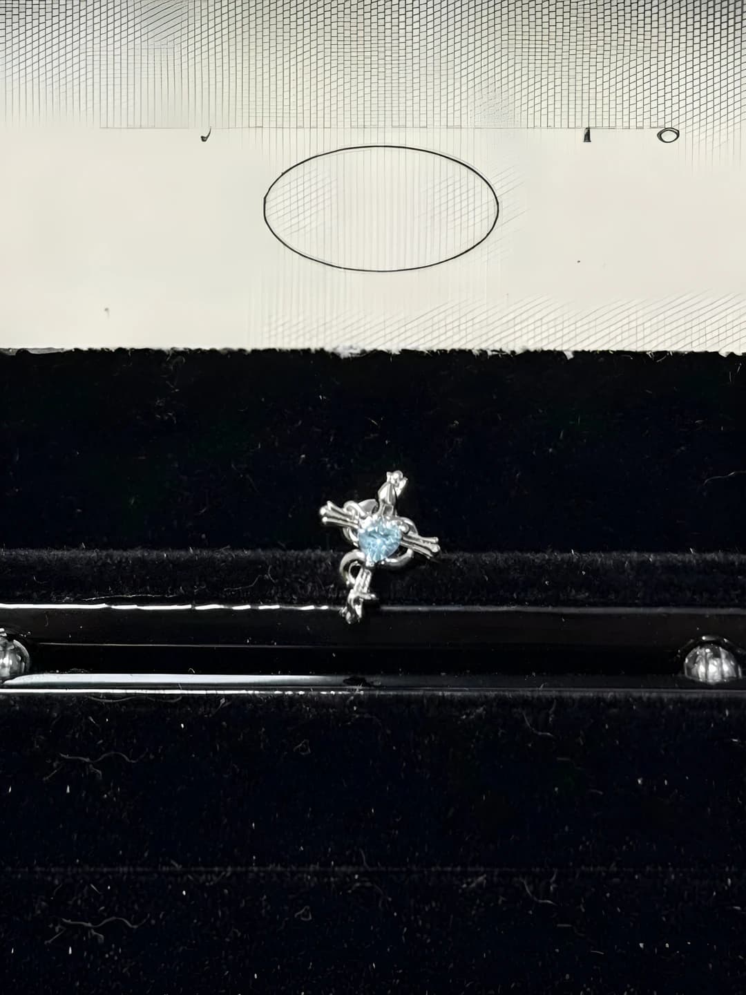 A002702 White gold Light blue 0.8*6mm