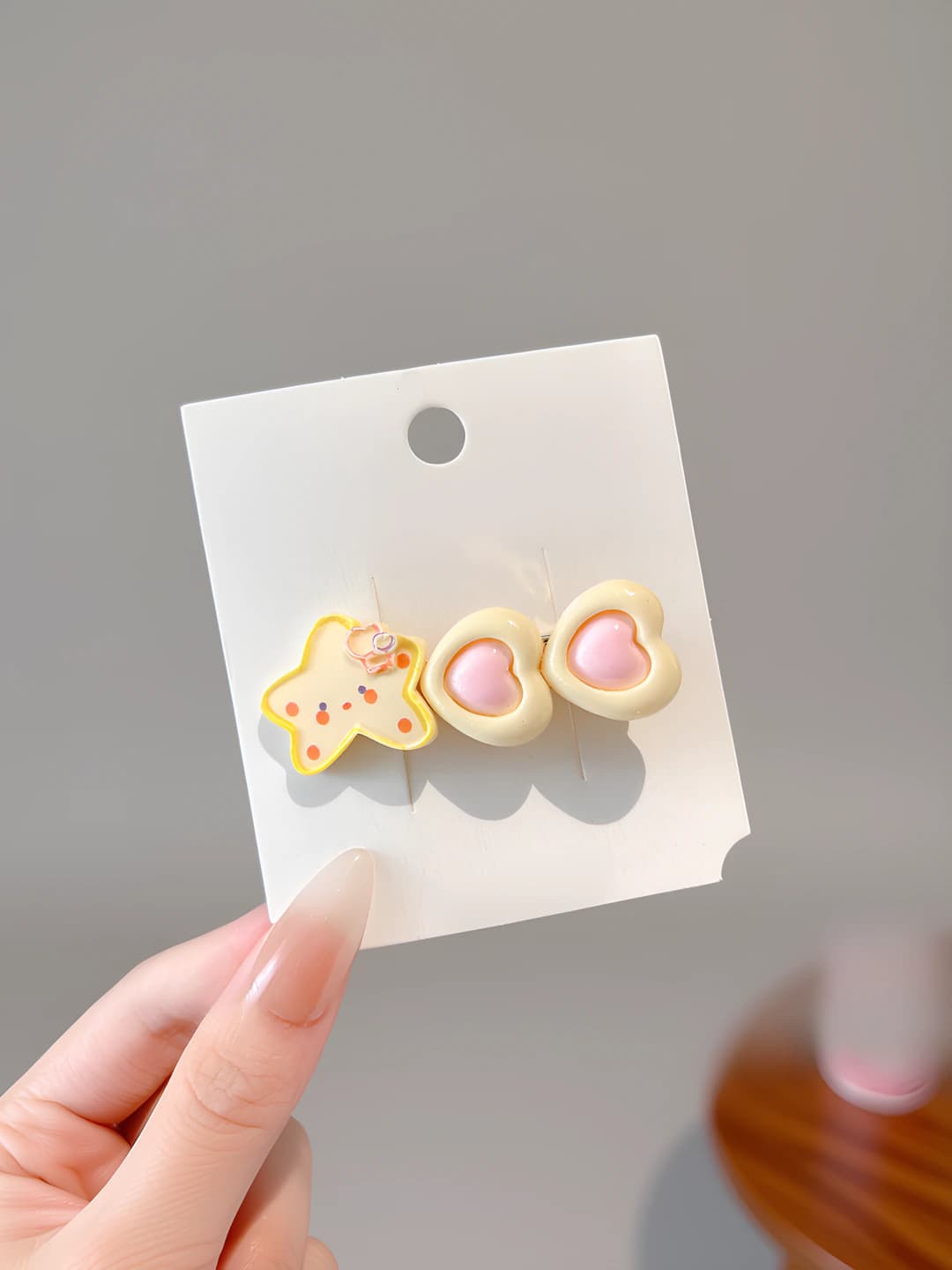 Double heart hair clip