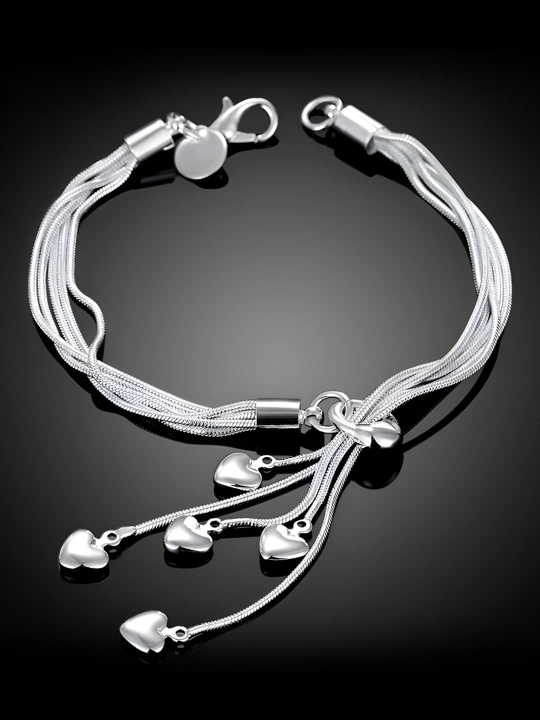 Taiji tassel heart bracelet
