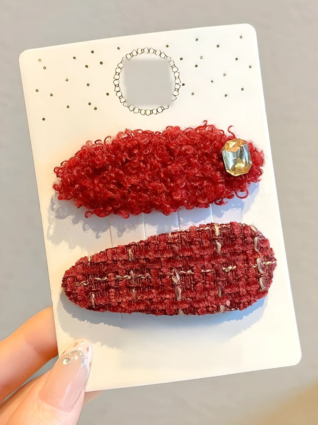 Red, diamond, 2-piece set
