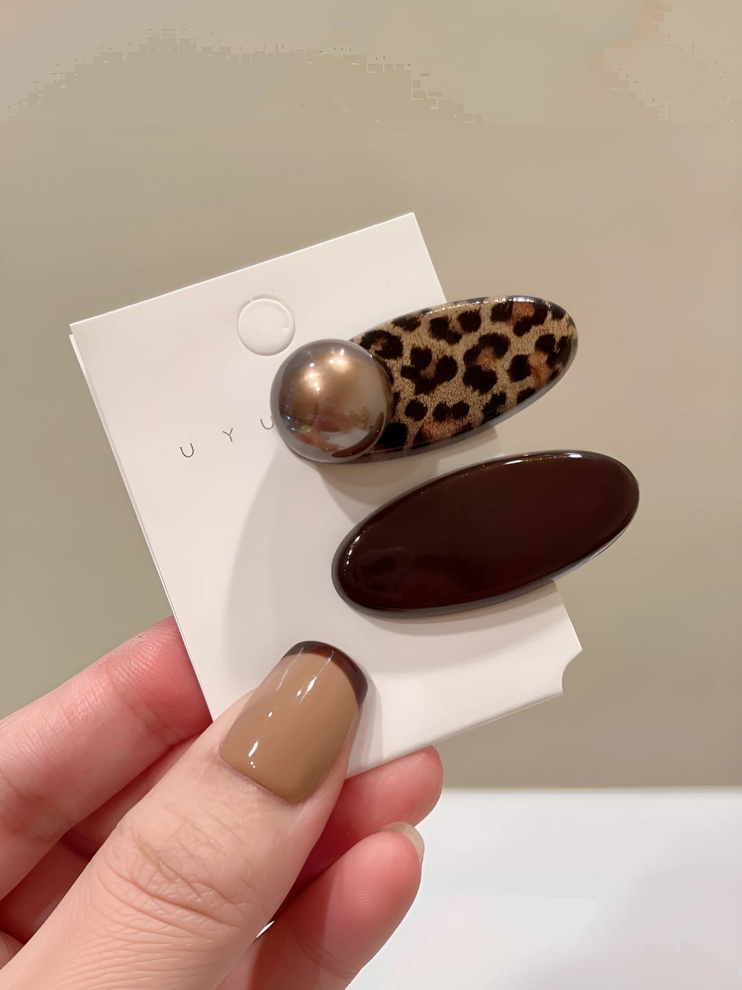 Leopard, small oval, 2 pcs