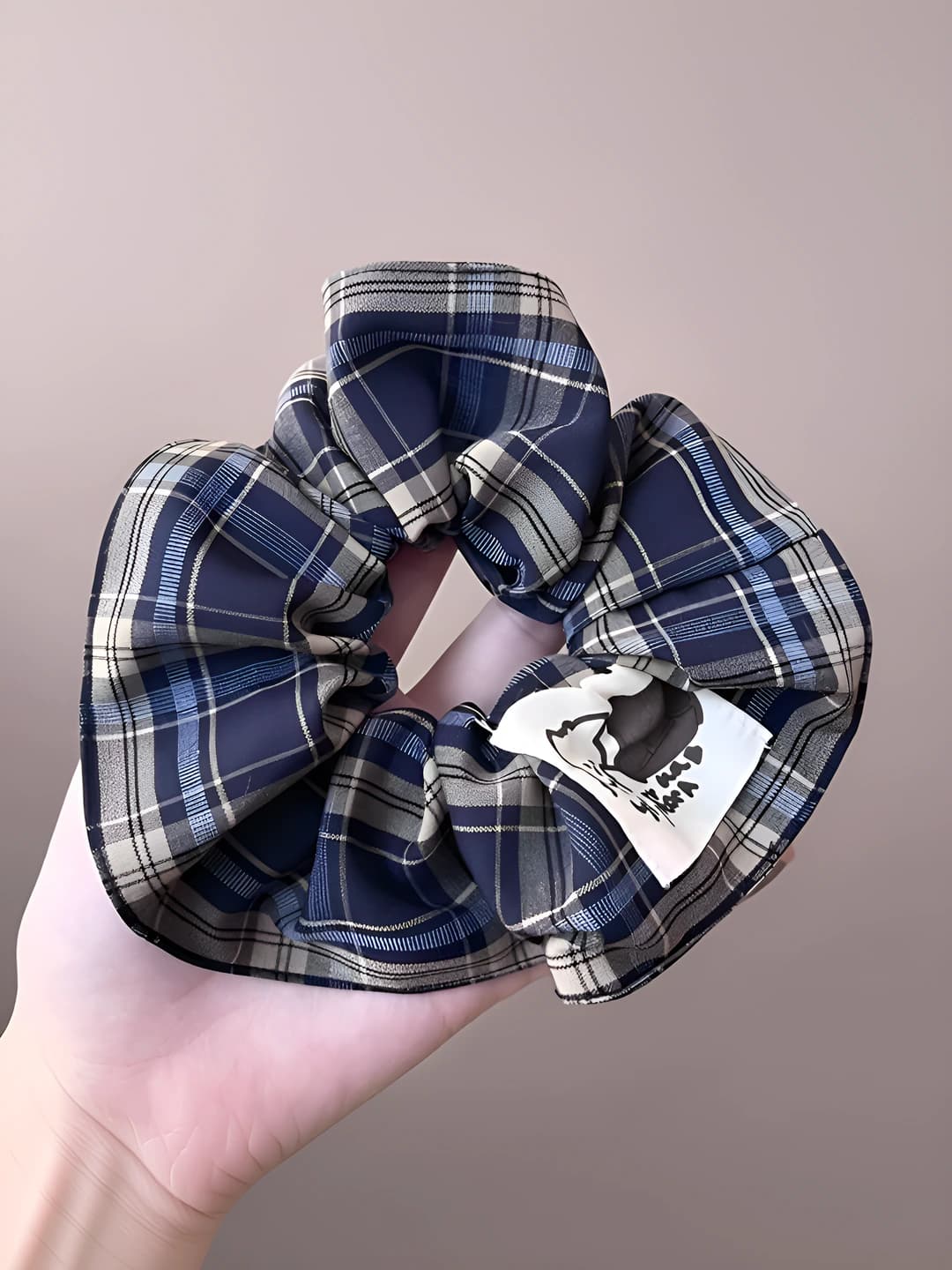 Blue-coffee plaid bear