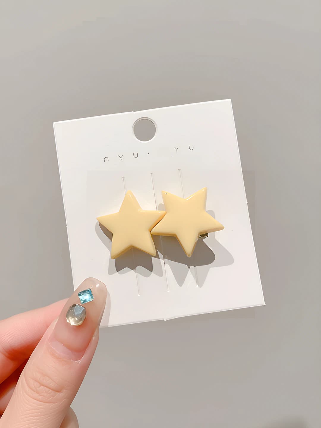 1# Two stars hair clip 4cm