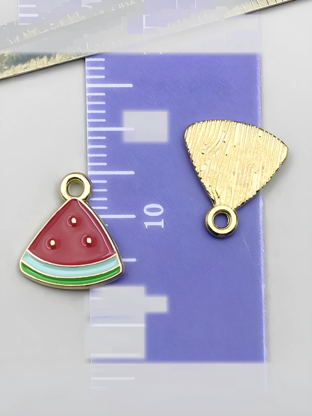 Красный капля фрукт арбуз 13x12x1mm-0.5g
