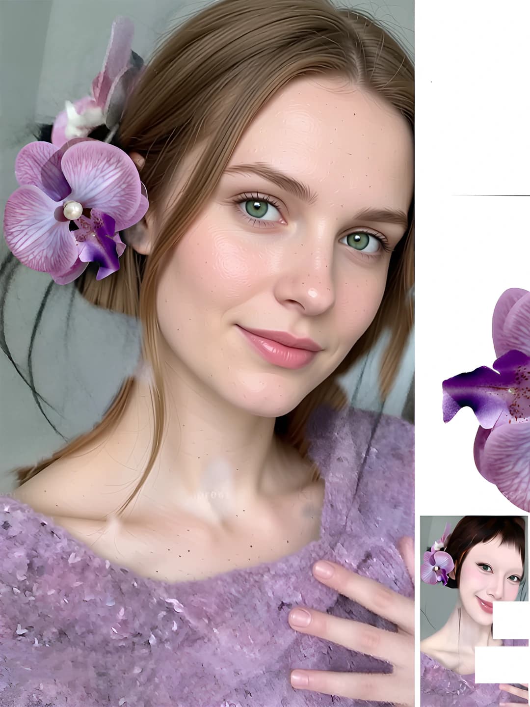 3# Binafsha phalaenopsis qisqich 9 sm