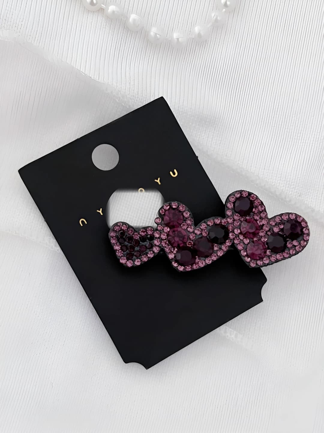Purple, heart, 6 cm
