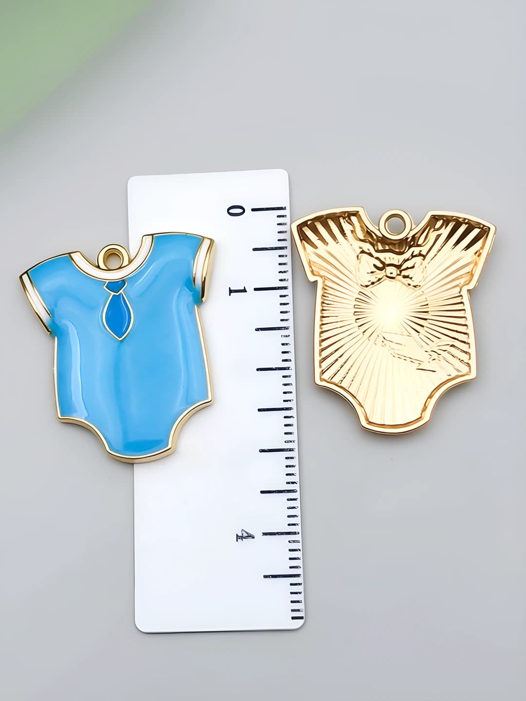 1 шт бирюзовый детский синий галстук комбинезон 28x25mm-2.5g