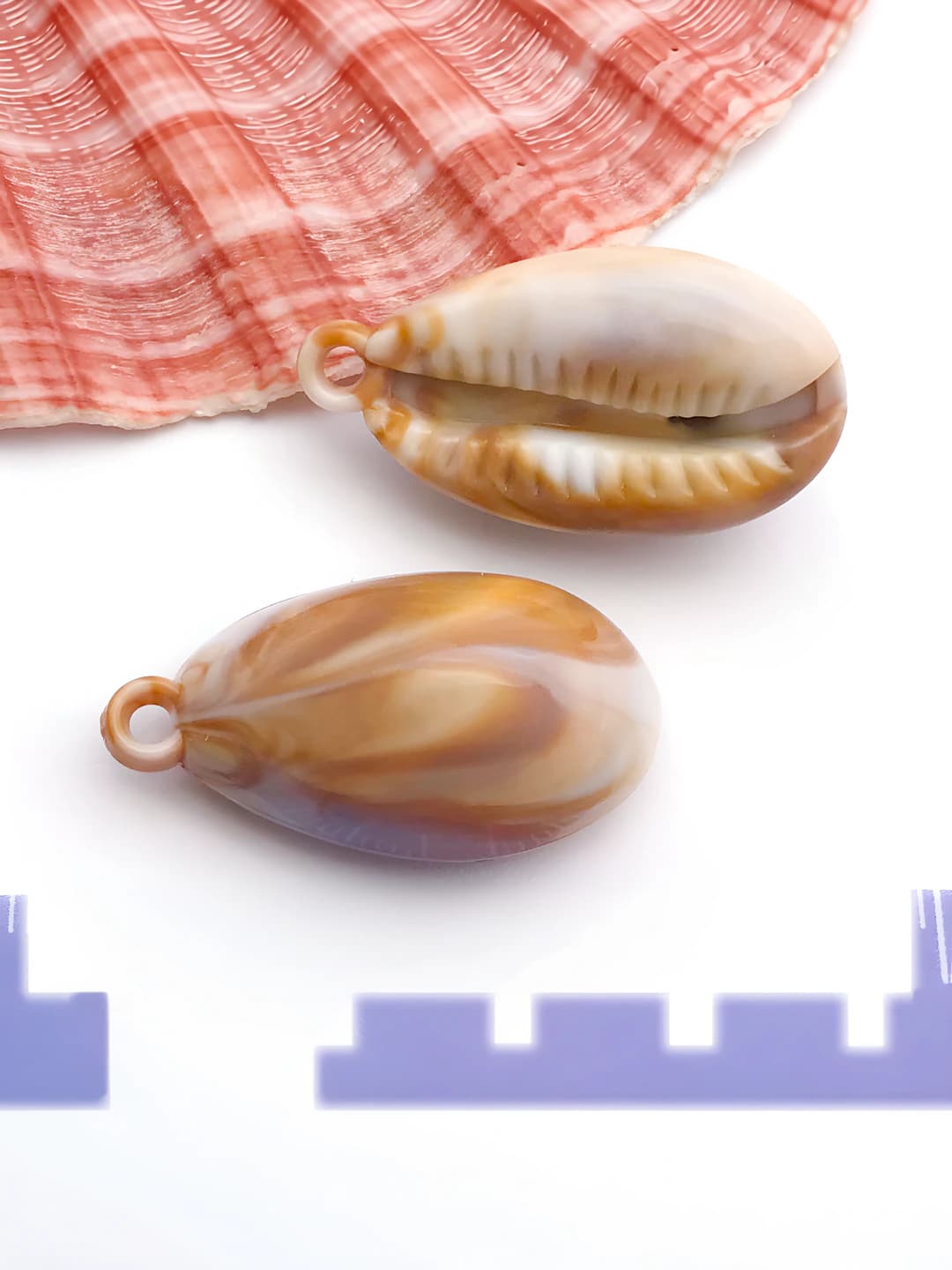 1 pc acrylic shell 17x32mm
