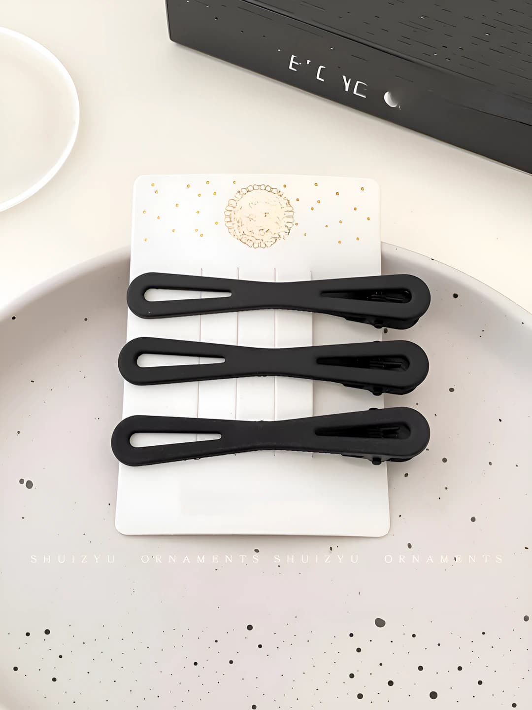 4# Large bow variant duckbill clip 3-piece set (3 pcs) 6cm