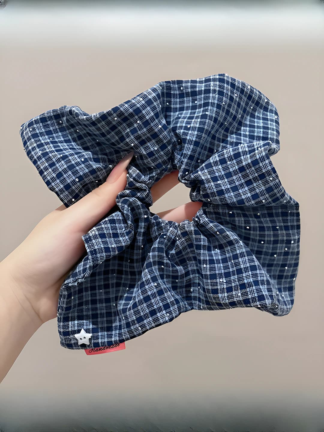 Blue star plaid 22 cm