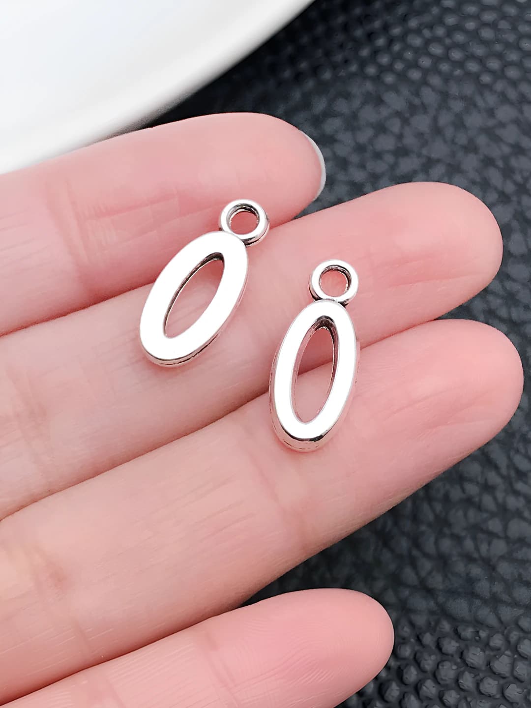 1 шт. буква O античное серебро 7x16.8mm-0.7g
