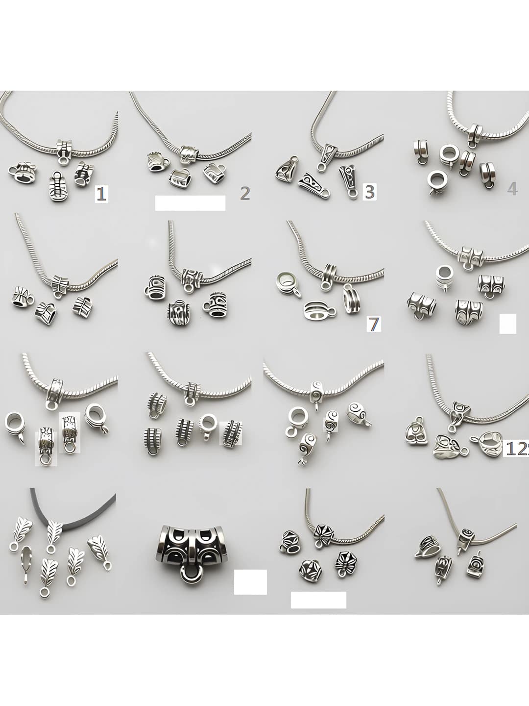 Retro jewelry charms and spacer beads for women, for bracelets and pendants