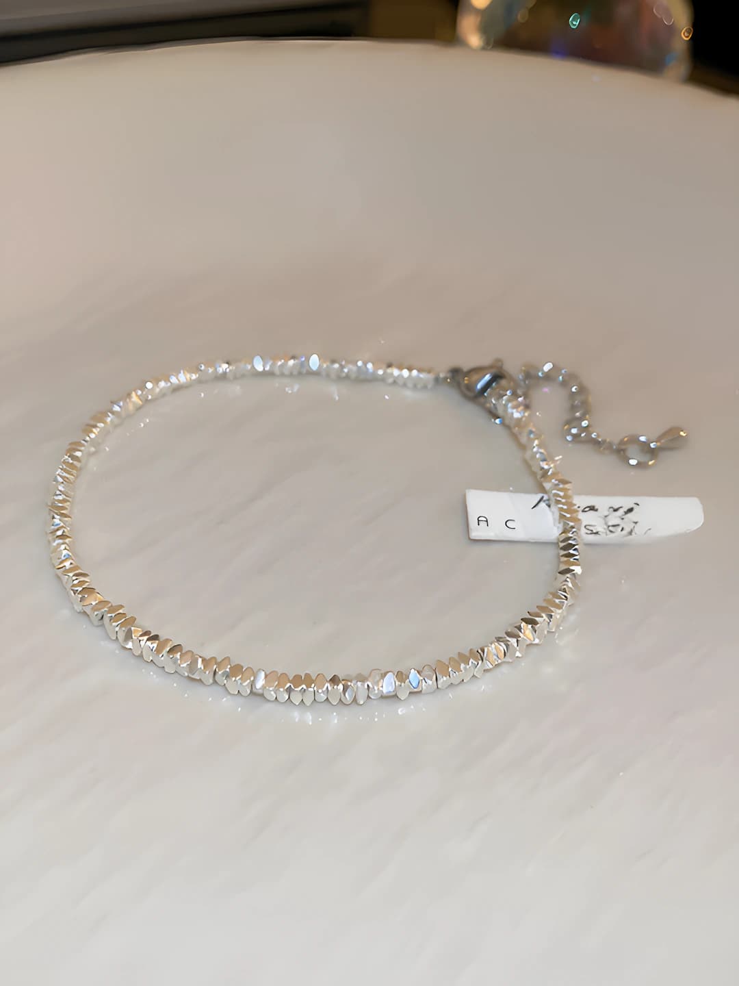 54# Bracelet - Silver - Crushed silver