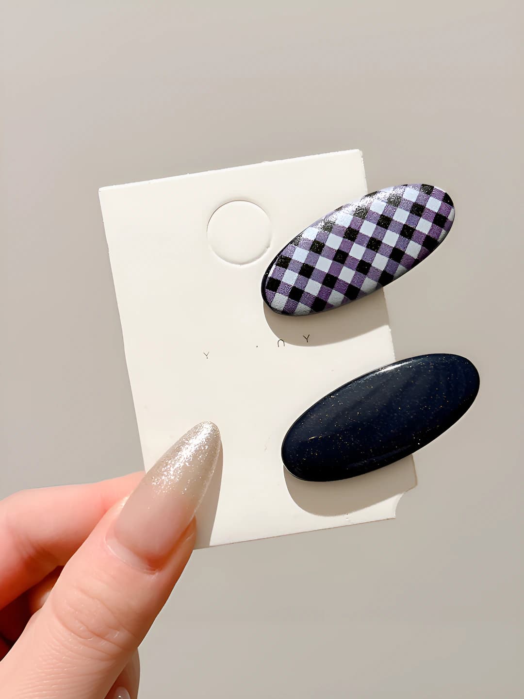1# Blue plaid 2 pcs - 4cm