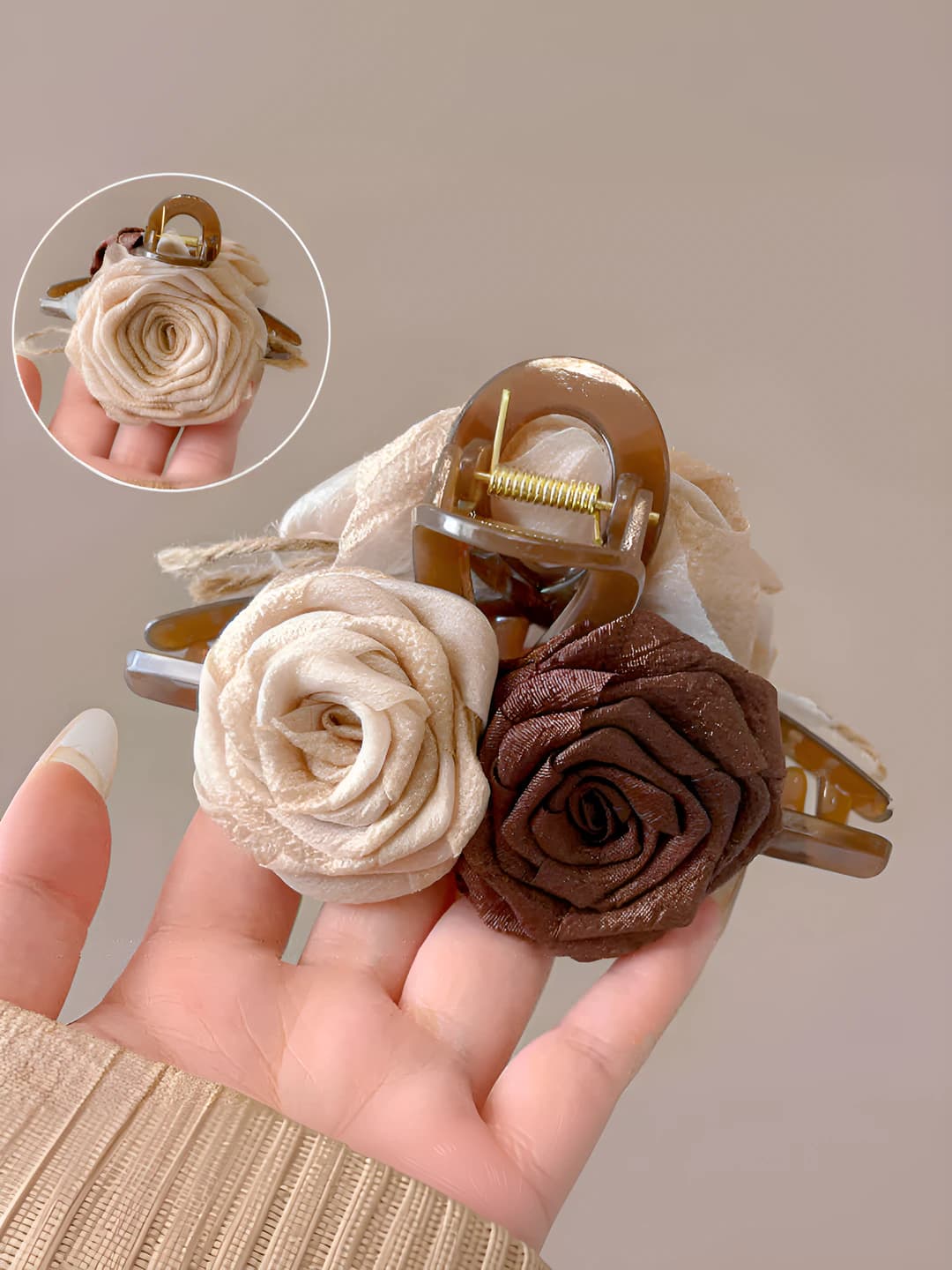 2# Oq-kofe qurugan gul qisqich 13cm