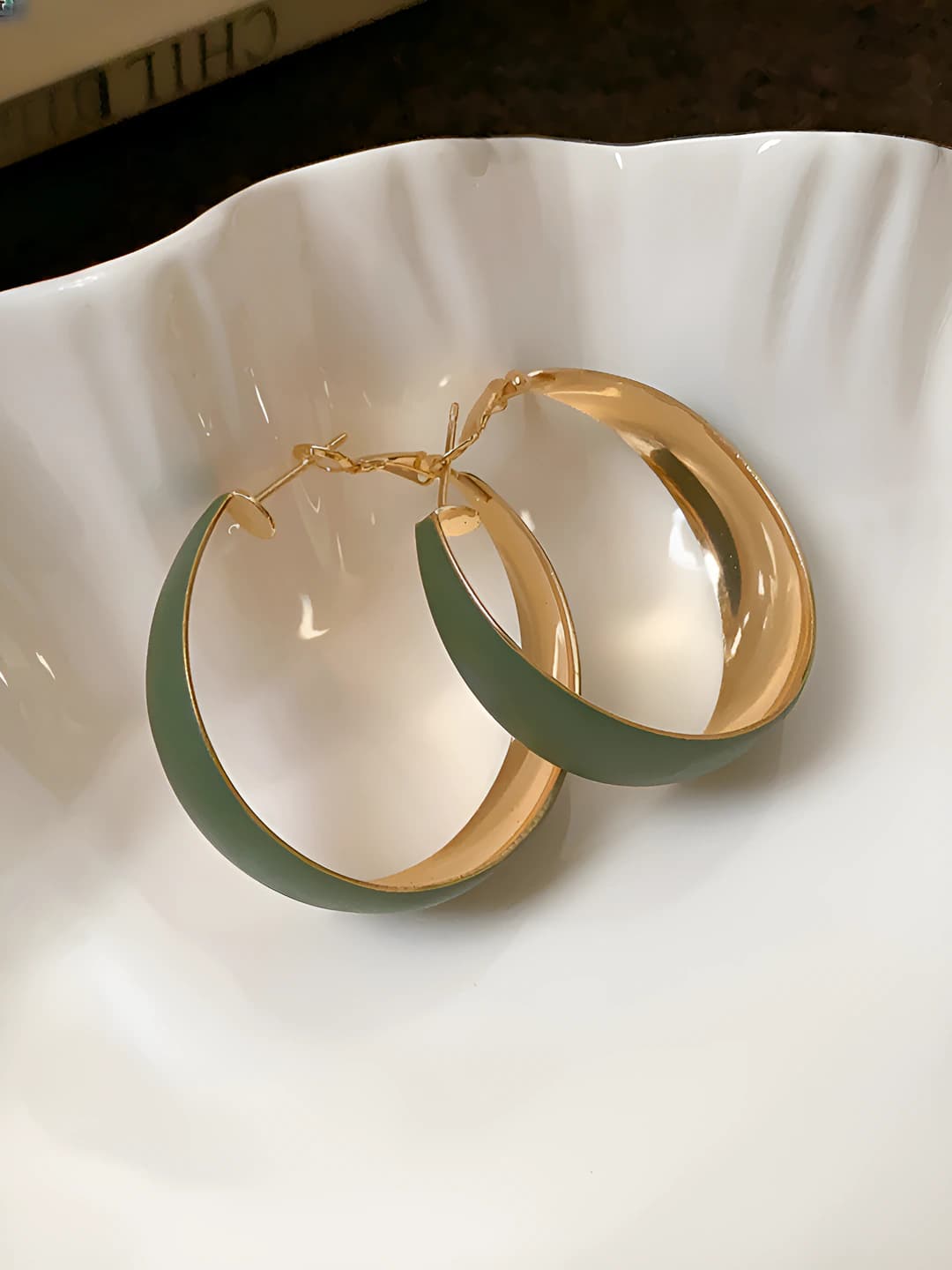 10# Hoop earrings - Green