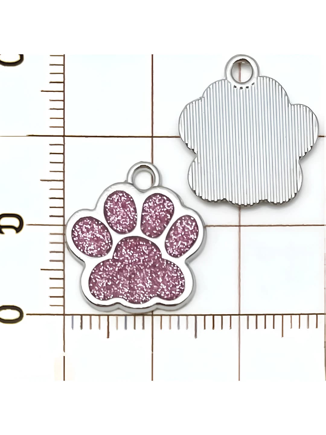 Белый K розовый с золотом коготь медведя 17x16mm-1.1g