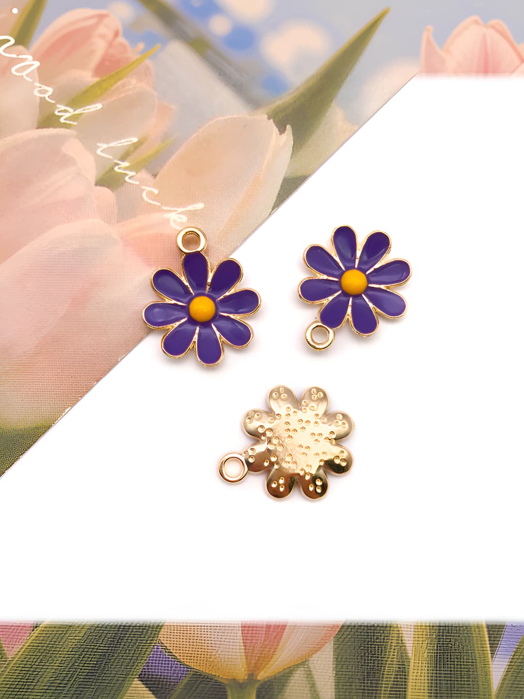 1 purple small daisy-16491
