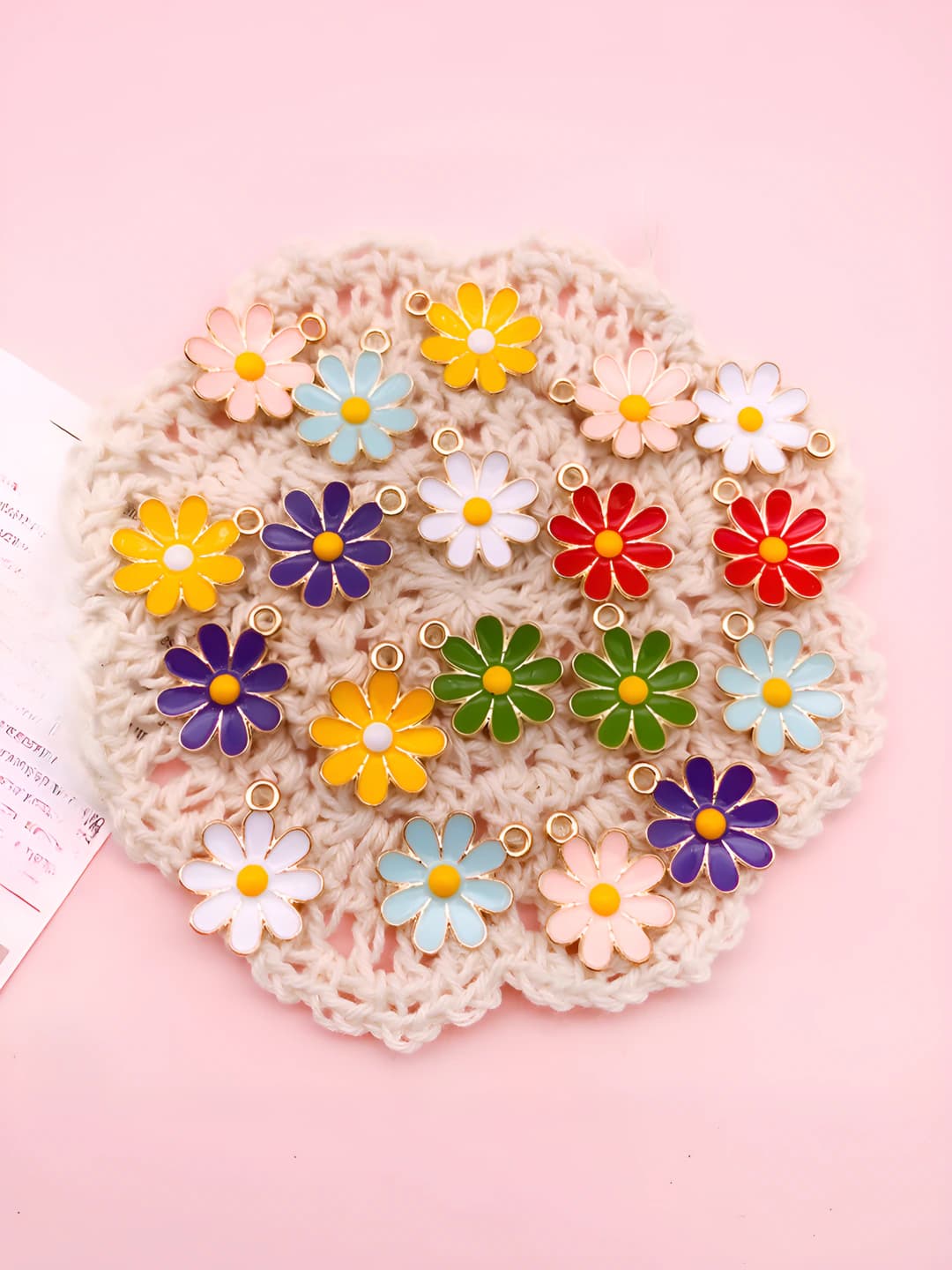 DIY daisy alloy charm set for women, resin drop, Buzz Lightyear design element, for DIY keychains, earrings and pendants