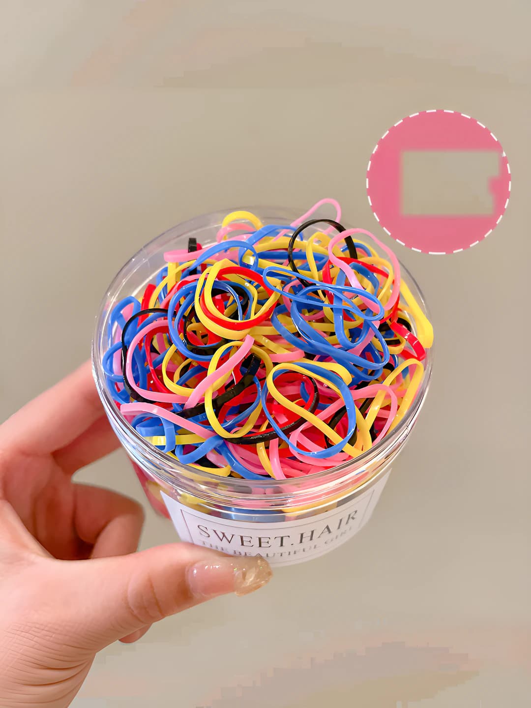 【49】Thick black 500 pcs in box 0.2cm