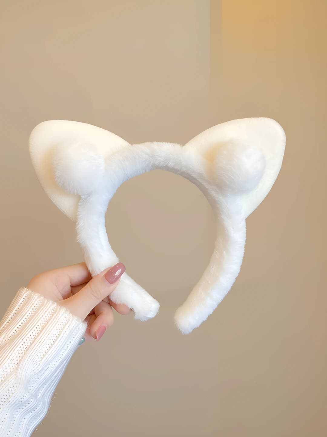 Шар с ушками кошки Белый