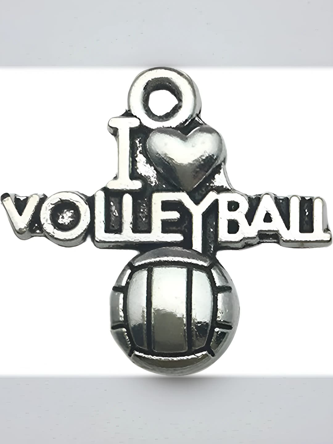 1 pc 'I love volleyball' 21x19mm-1.5g