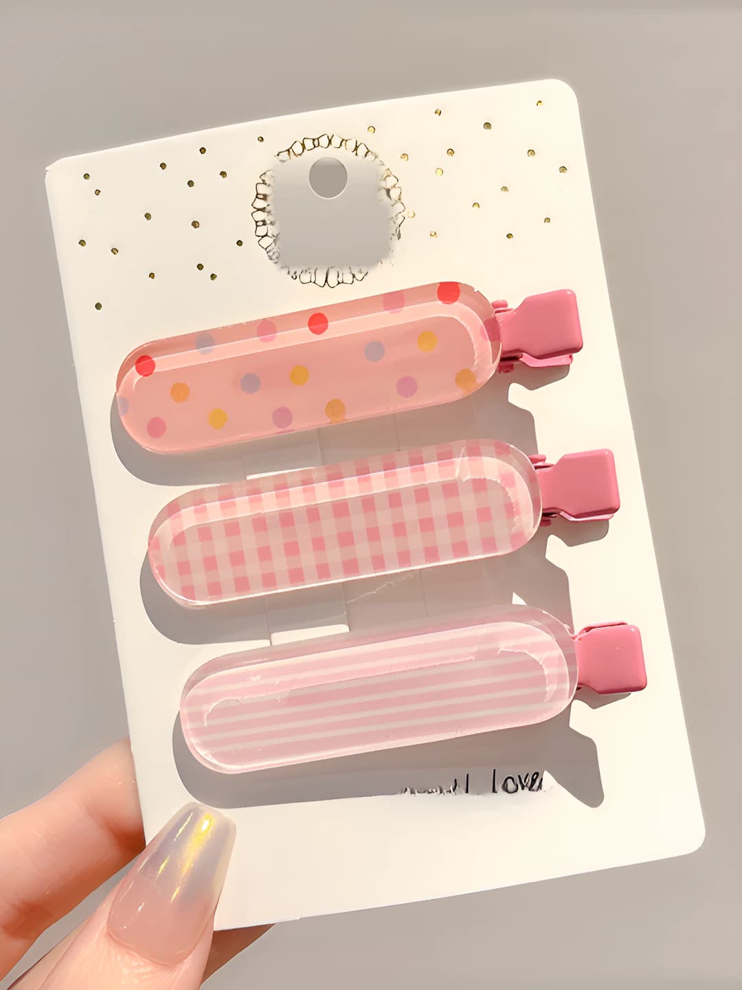 Pink jelly 3 pcs 6 cm