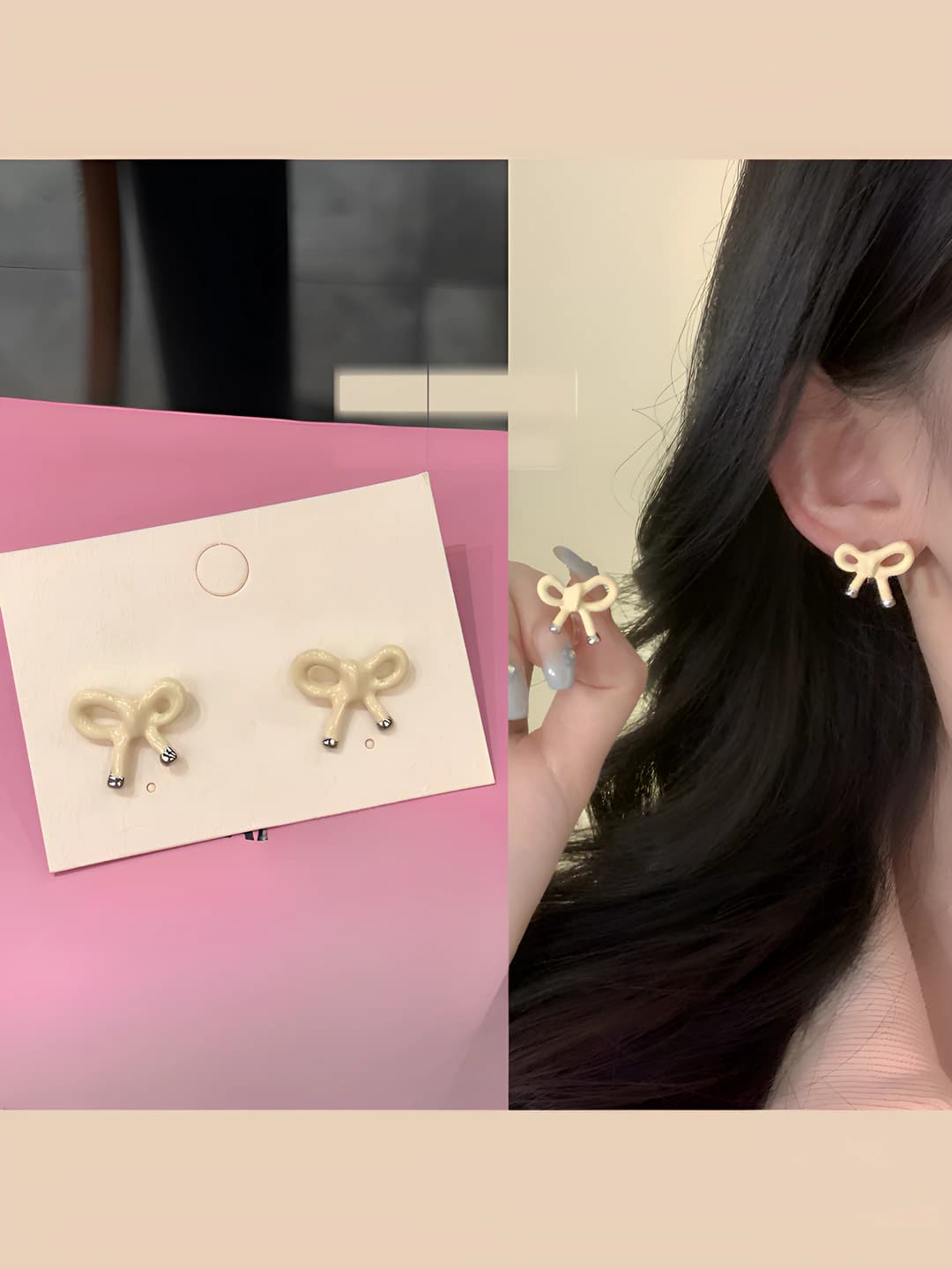 Yellow bow studs