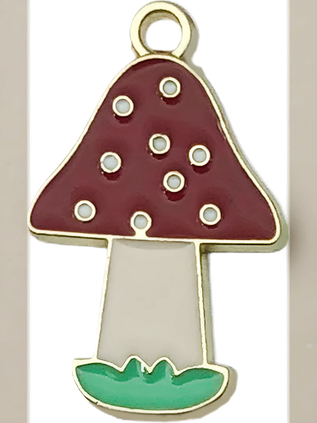 1 pc Dark red Thanksgiving mushroom 23x15mm-1.2g