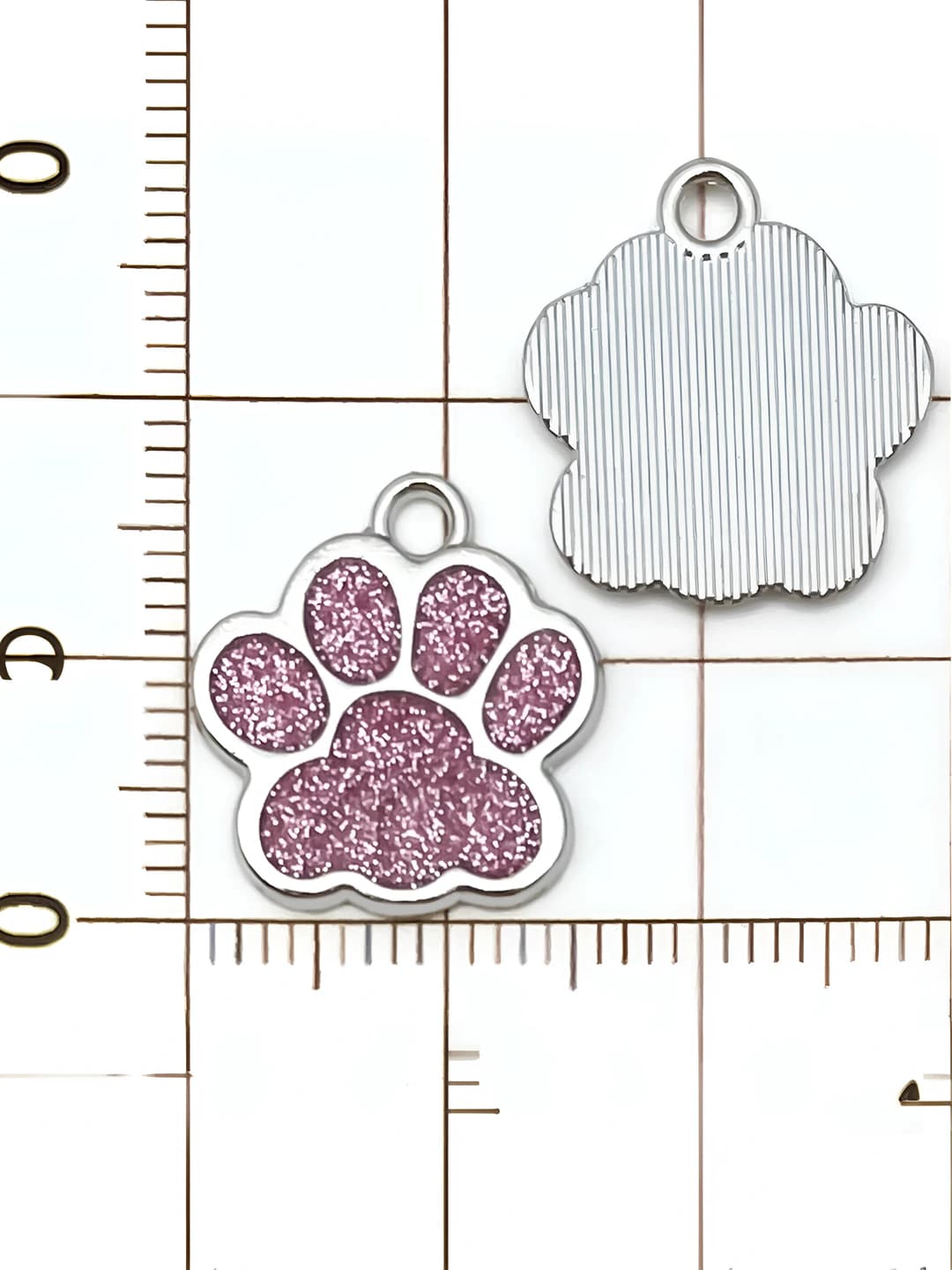 Белый K розовый с золотом коготь медведя 17x16mm-1.1g