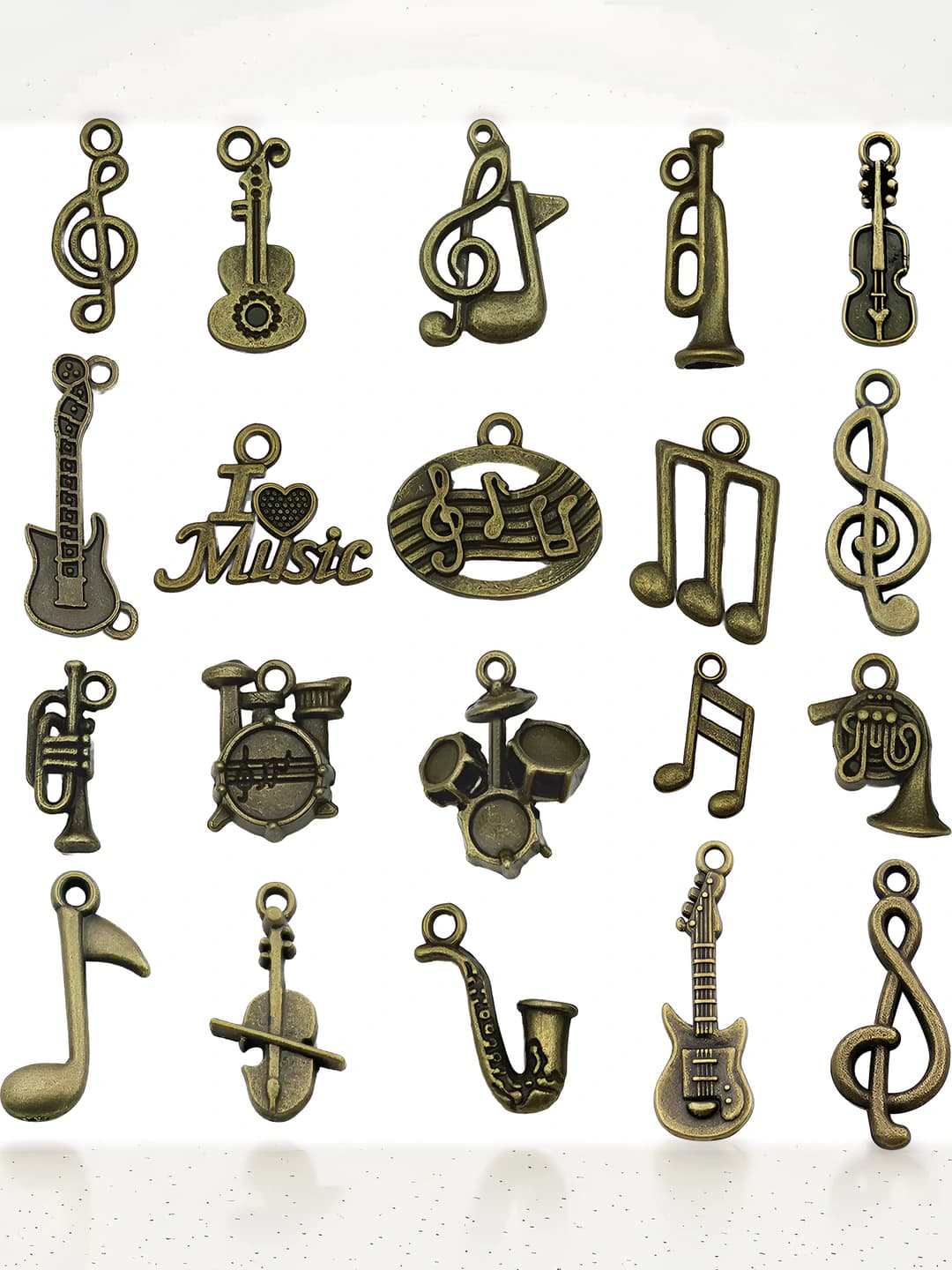20 ta aralash qadimiy moviy-yashil musiqa seriyasi - 20 variant - 22.7g-SN895