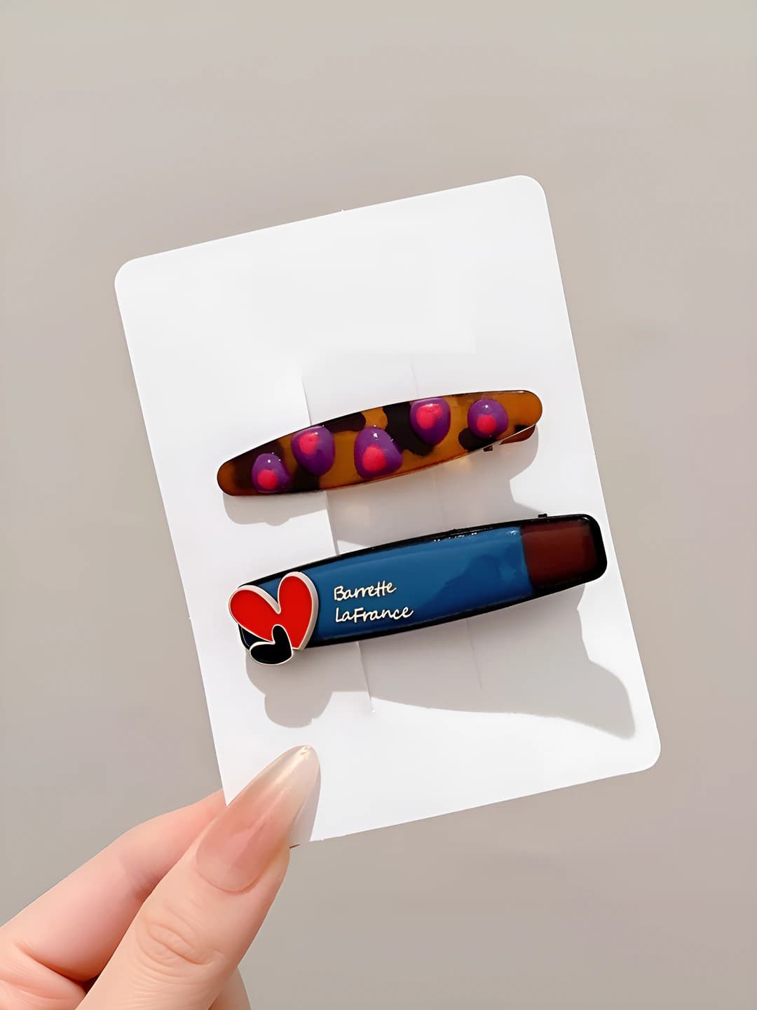 2# Red heart 2 pcs [Heart AB version clip] 6 cm