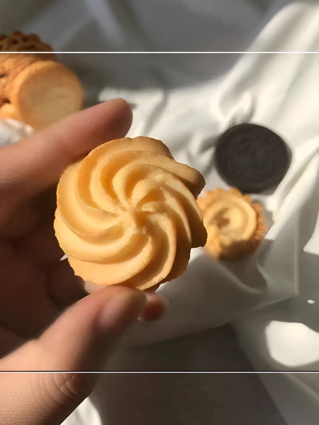 Swirl cookie, base clip 3 cm