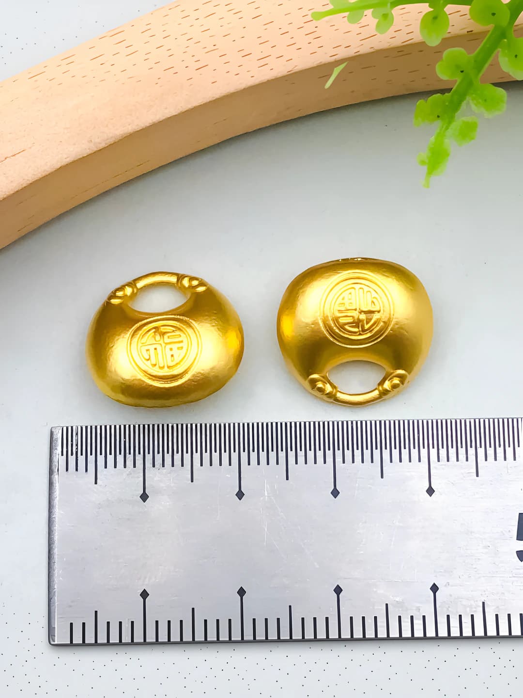 1 шт большой простой символ удачи золото подвеска 16x17mm-5.6g