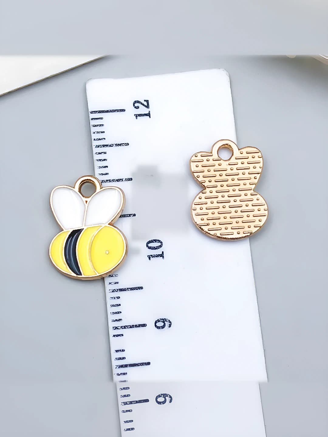 1 шт, жёлтый, пчела, 14x11mm, 0.6g