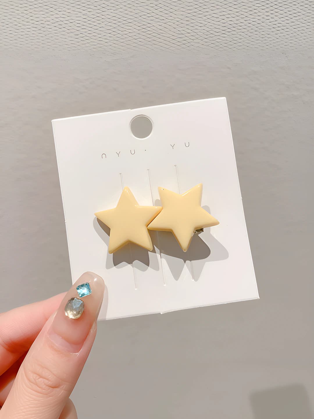 1# Two stars hair clip 4cm
