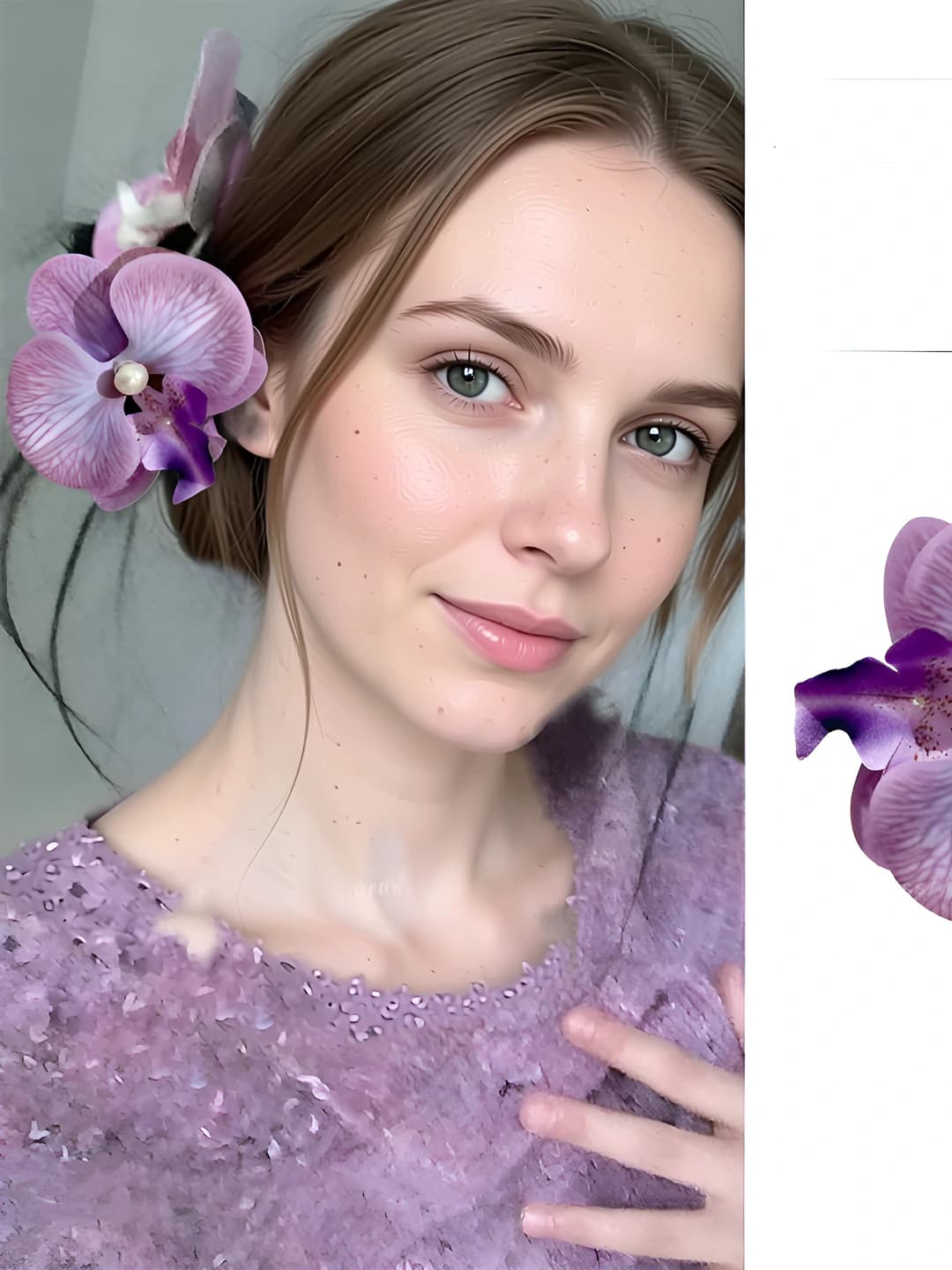 3# Purple phalaenopsis clip 9 cm