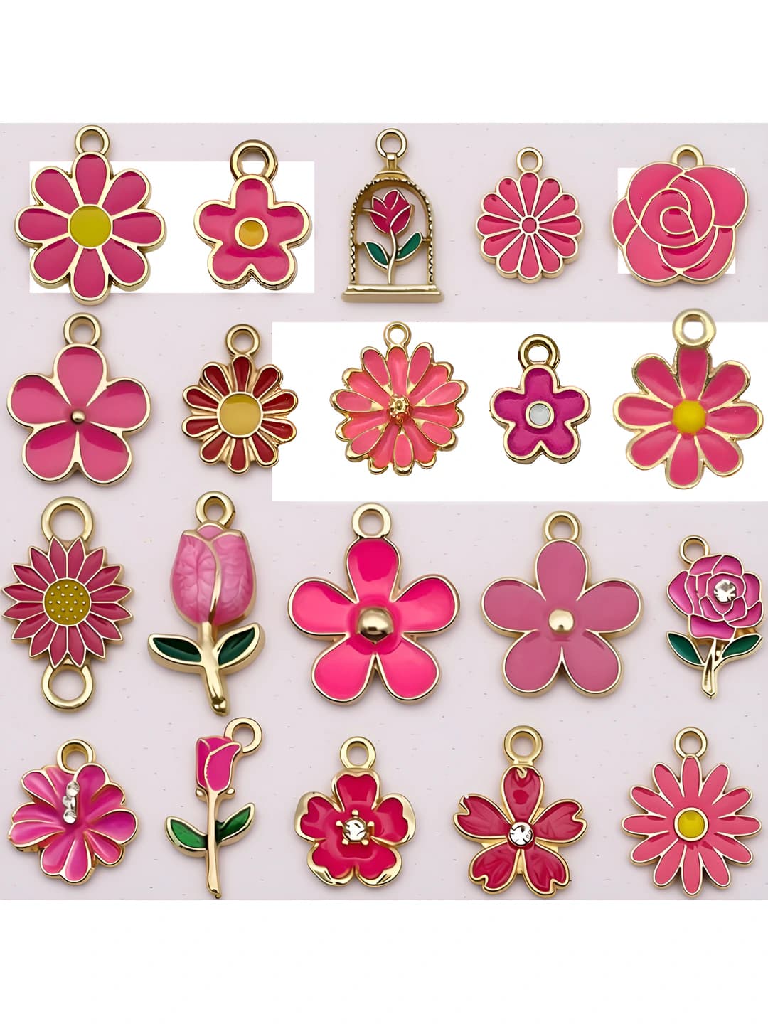 Rose red flowers mix