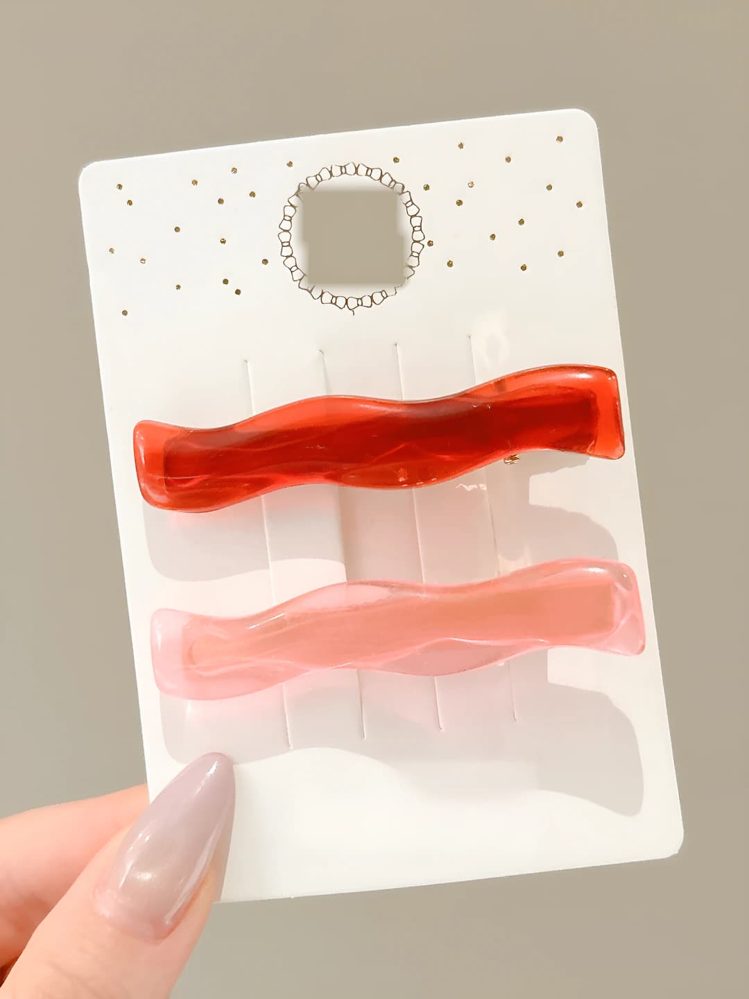 Pink - pair, 6.5 cm
