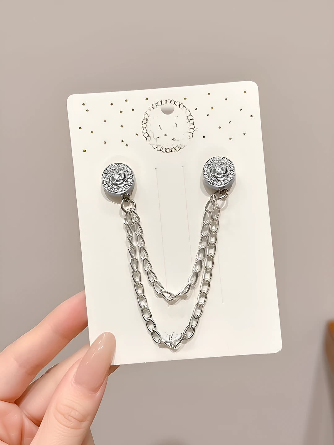 Серебряный цветок, 11.5 см, кольцо 1.2 см
